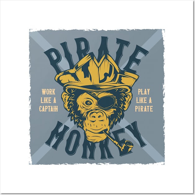 Pirate Monkey Wall Art by BrillianD